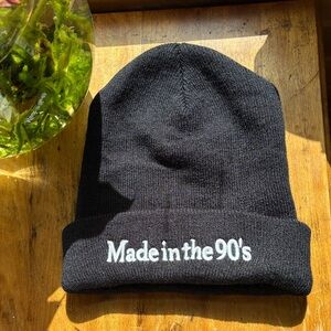 💋”Made in the 90s” Black Beanie